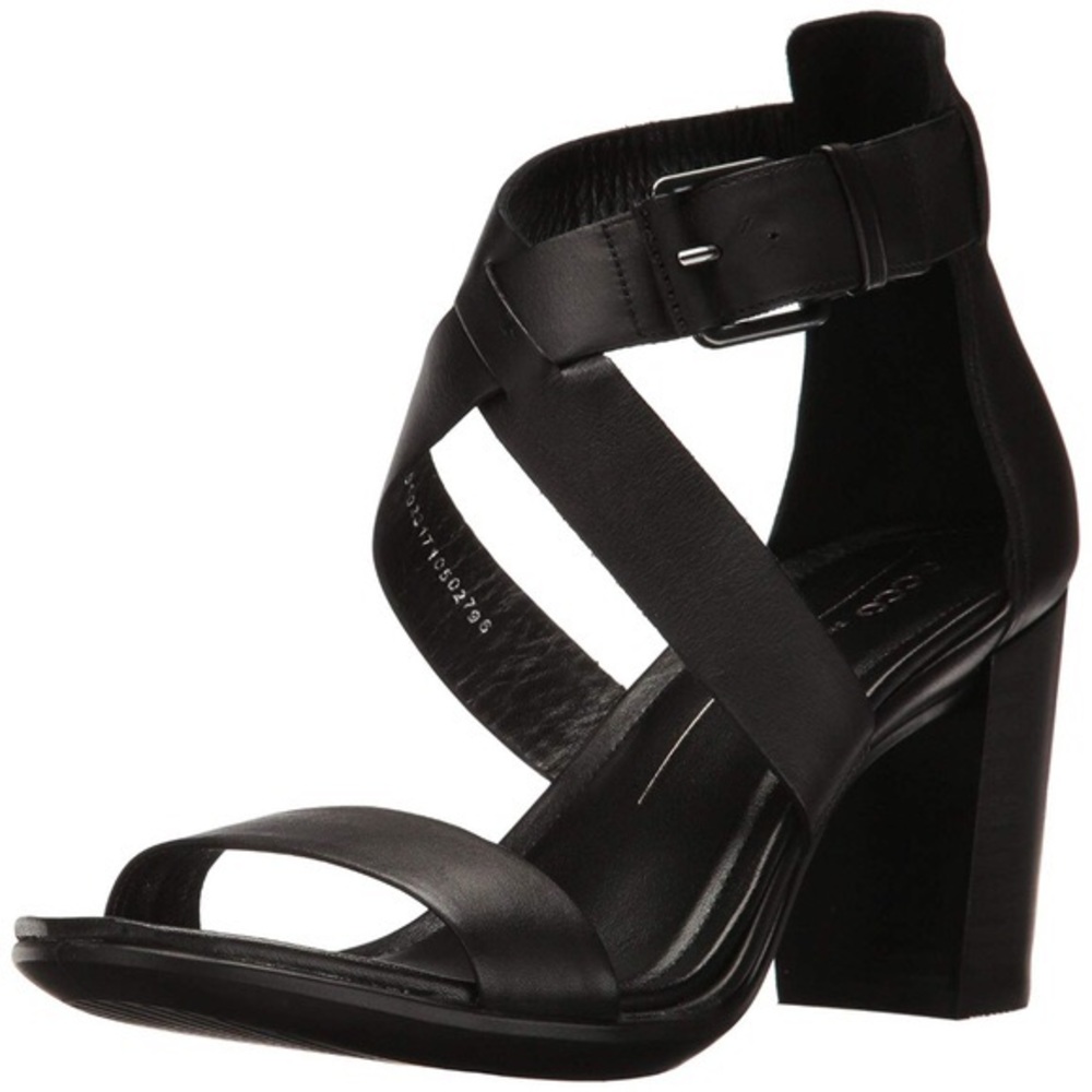 Ecco black shape 65 block heel dress sandal